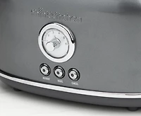 Grille-pain à 2 tranches rétro thinkkitchen, gris foncé