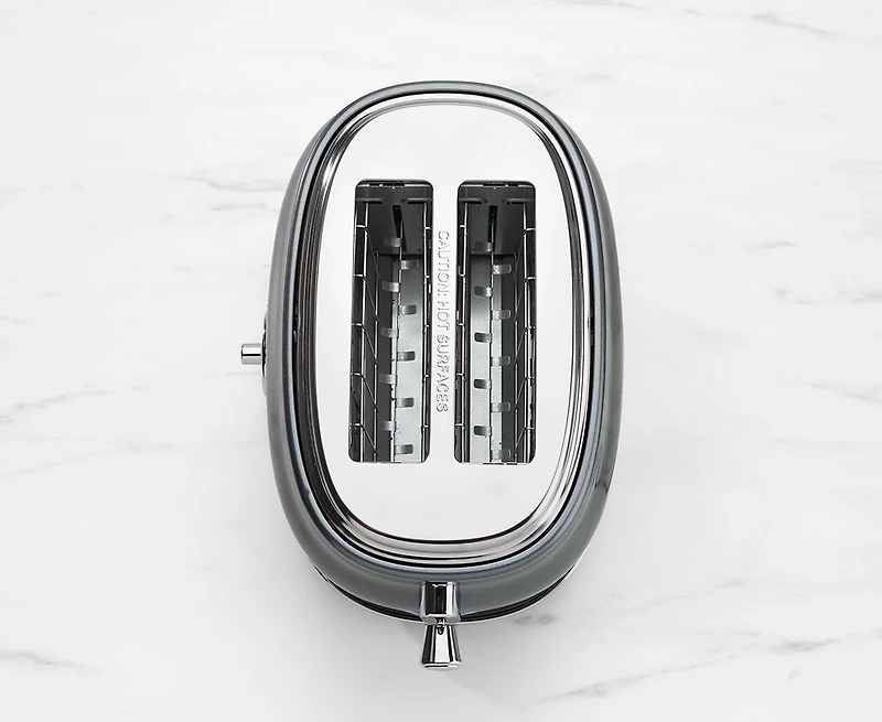 thinkkitchen Retro 2-Slice Toaster, Charcoal