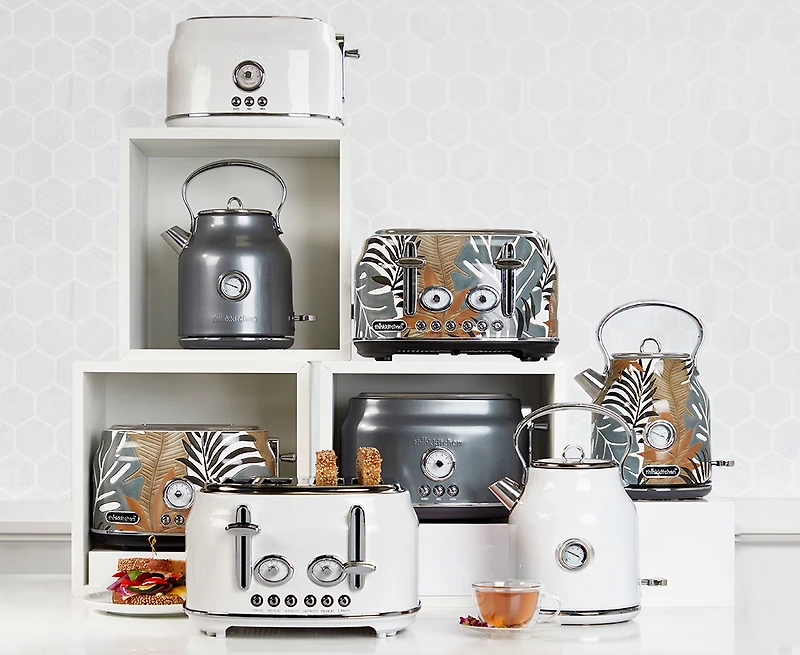 thinkkitchen Retro 2-Slice Toaster, Charcoal