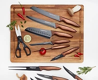 Couteaux et planche à découper Rhea par thinkkitchen, Ens. de 13 pièces