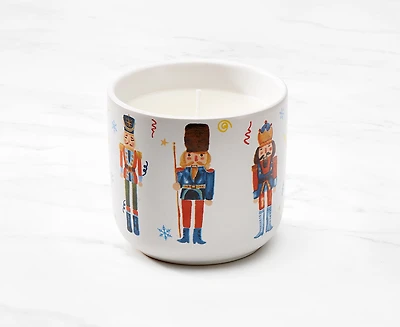 Nutcracker Candle with Ceramic Cup