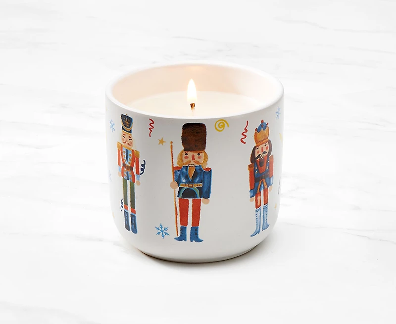 Nutcracker Candle with Ceramic Cup