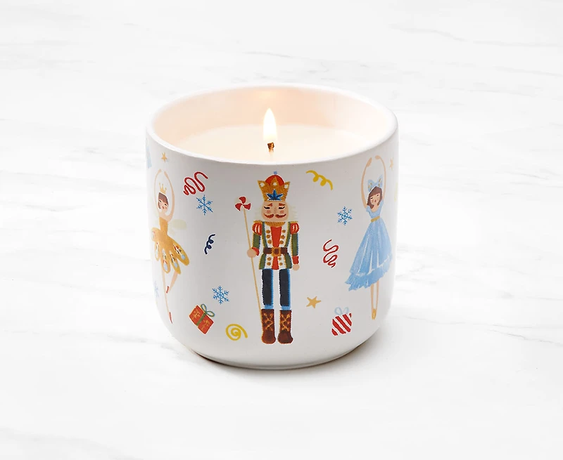 Nutcracker Candle with Ceramic Cup
