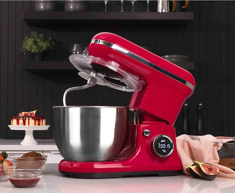 Batteur sur socle numérique Digimix thinkkitchen, fuschia, 650 W