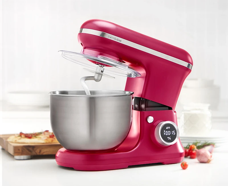 Batteur sur socle numérique Digimix thinkkitchen, fuschia, 650 W