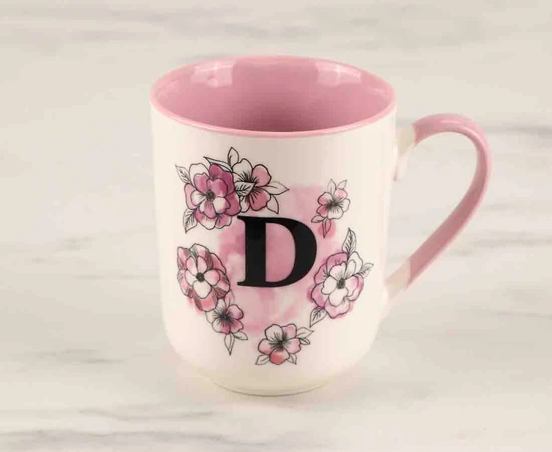 Tasse 'D' monogrammée, houx, 480 ml