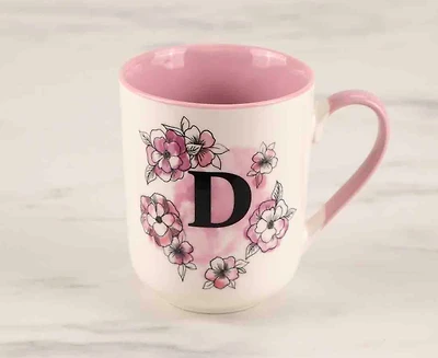 Tasse 'D' monogrammée, houx, 480 ml