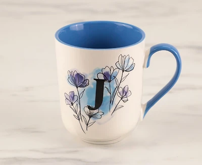 Tasse Monogram 'J', floral, 480 ml