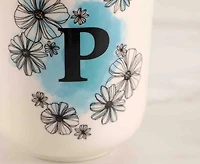 Tasse Monogramme 'P', Coquelicot, 480 ml