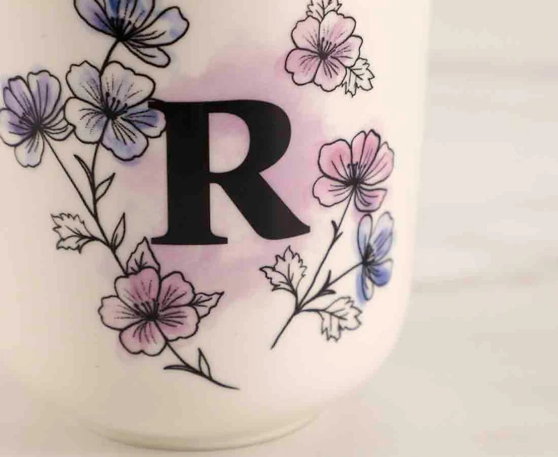Tasse Monogramme 'R', Violet, 480 ml