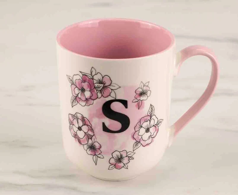 Tasse 'S' monogrammée, houx, 480 ml