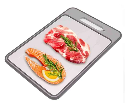 thinkkitchen Planche à découper décongelante, gris