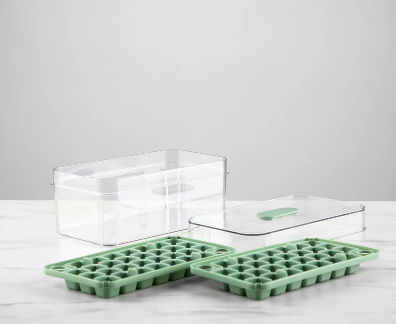 thinkkitchen Moule à glaçons à 2 couches Snap & Store