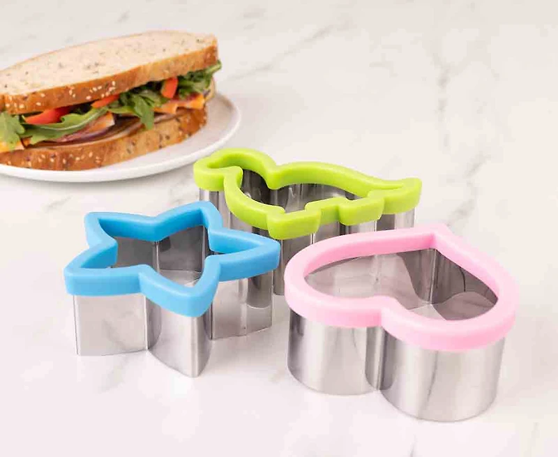 Emporte-pièces pour biscuits et sandwichs par thinkkitchen, Ens. de 3