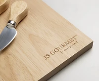 Planche à fromage en bambou avec manche et 4 outils par JS Gourmet