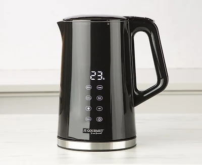 Bouilloire électrique numérique JS Gourmet, noir, 1,7 L