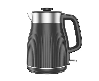 Bouilloire électrique JS Gourmet, noir et argent, 1.8L