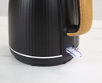 Bouilloire électrique JS Gourmet, 1,8 L, noir et bois