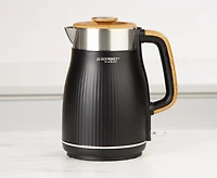 Bouilloire électrique JS Gourmet, 1,8 L, noir et bois