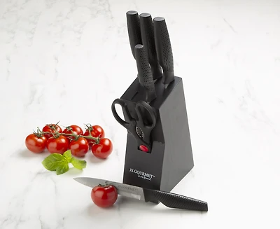 Ensemble de couteaux de cuisine 7 pièces avec bloc par JS Gourmet