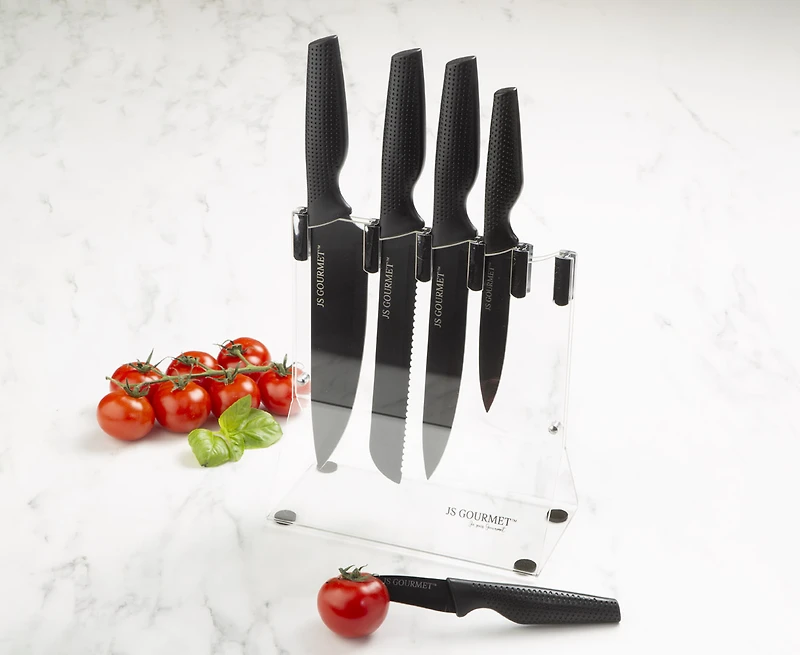 Ensemble de couteaux de cuisine avec support JS Gourmet, 6 pièces