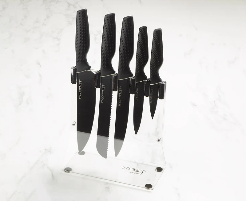 Ensemble de couteaux de cuisine avec support JS Gourmet, 6 pièces