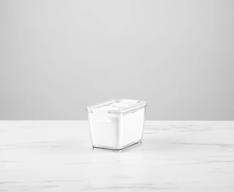 Fridge Container with Double-Layer Basket, 0.7 L