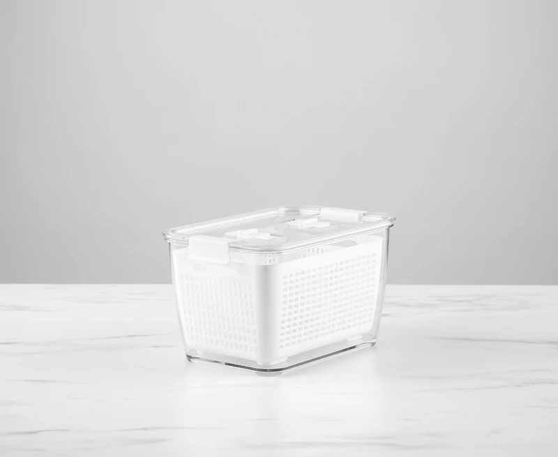 Fridge Container with Double-Layer Basket, 2 L