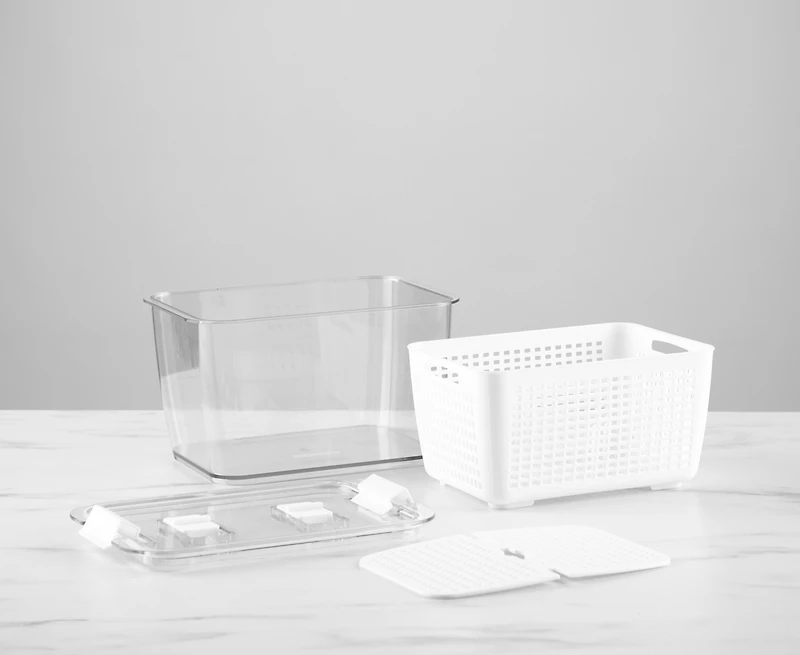 Fridge Container with Double-Layer Basket, 2 L