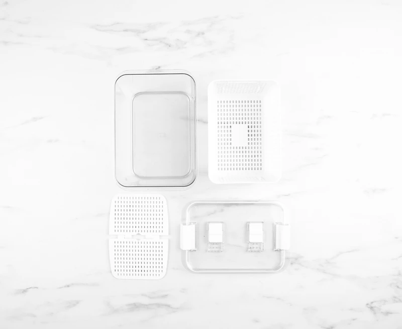 Fridge Container with Double-Layer Basket, 2 L