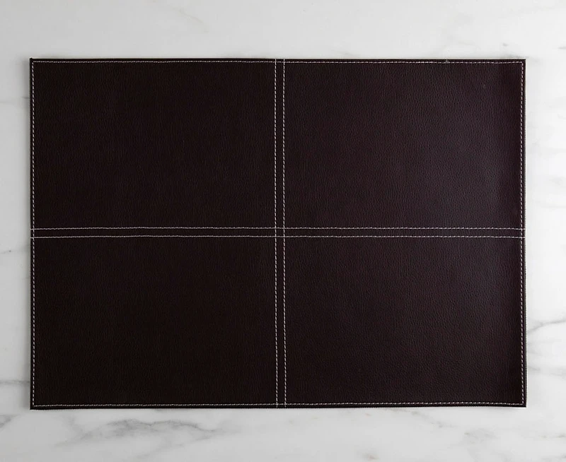 Set de table en simili-cuir 13 "x18" marron
