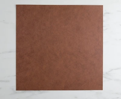 Set de table en simili-cuir 15x15 marron