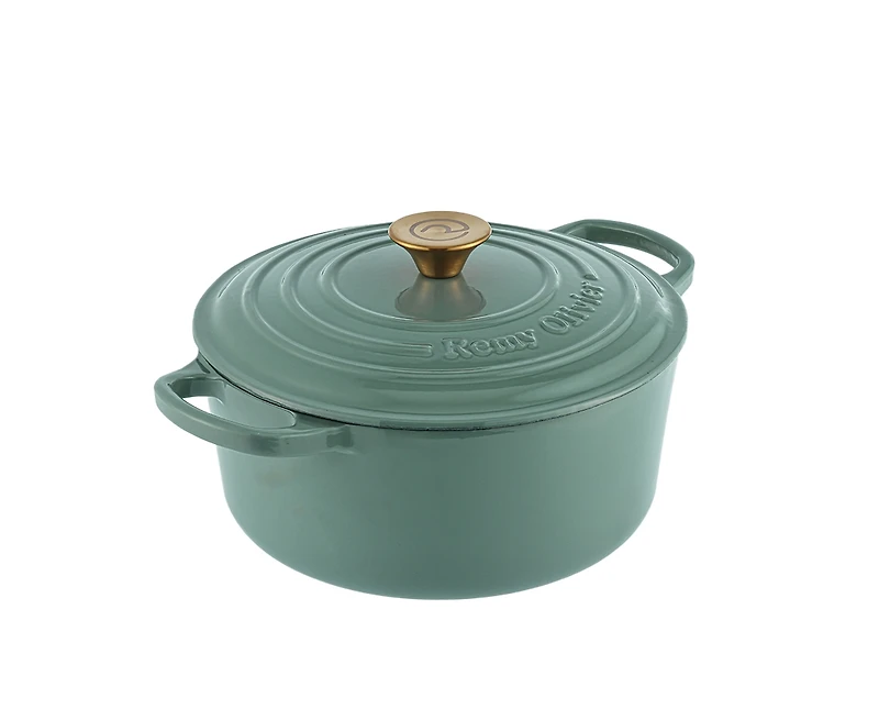 Remy Olivier Casserole en fonte Jasper avec couvercle, 4L