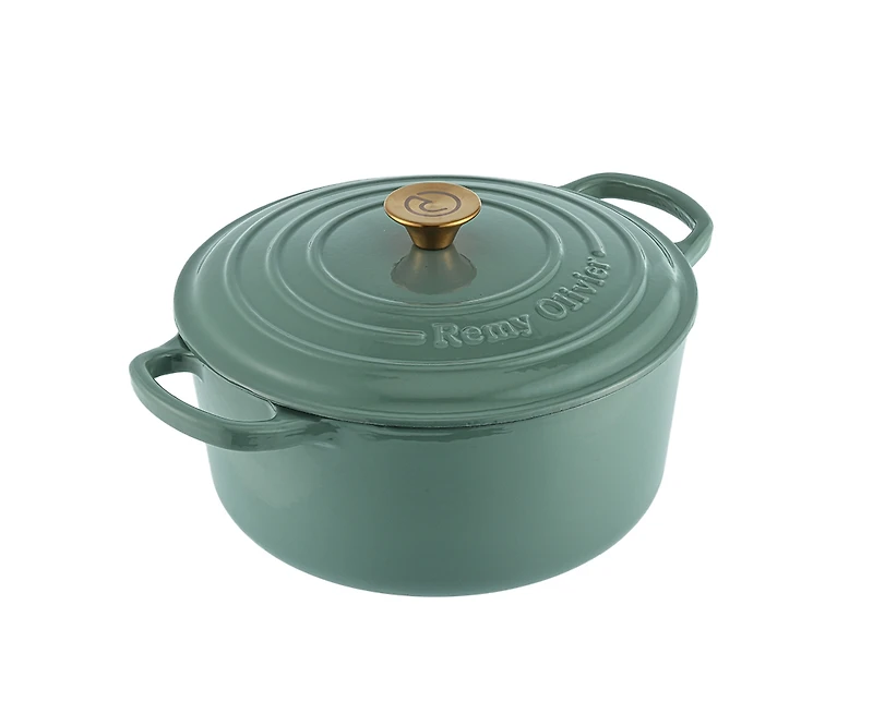 Remy Olivier Jasper Casserole en fonte avec couvercle, 6 L