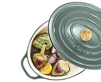 Remy Olivier Jasper Casserole en fonte avec couvercle, 7.2 L