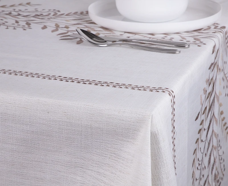 Serene Tablecloth, Beige, 55 x 84"