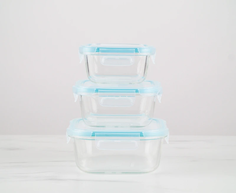 thinkkitchen Conteneurs carrés 3 pièces Snap & Lock