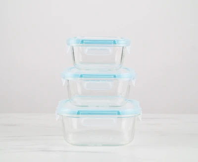 thinkkitchen Conteneurs carrés 3 pièces Snap & Lock