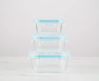 thinkkitchen Conteneurs carrés 3 pièces Snap & Lock