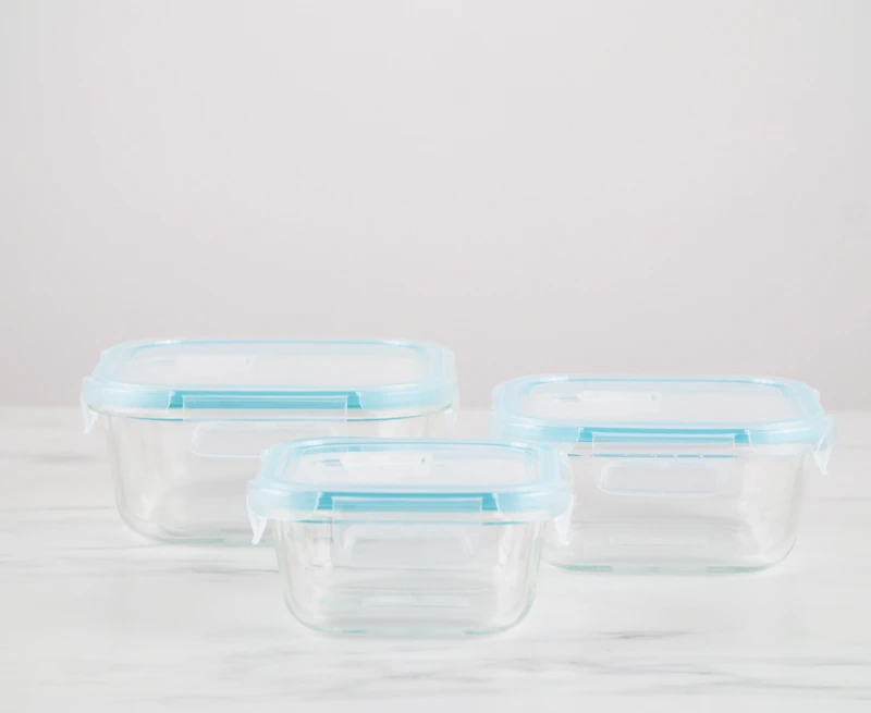 thinkkitchen Conteneurs carrés 3 pièces Snap & Lock