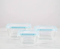 thinkkitchen Conteneurs carrés 3 pièces Snap & Lock