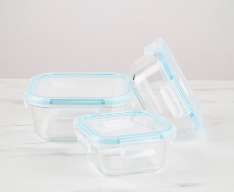 thinkkitchen Conteneurs carrés 3 pièces Snap & Lock