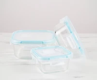 thinkkitchen Conteneurs carrés 3 pièces Snap & Lock
