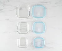 thinkkitchen Conteneurs carrés 3 pièces Snap & Lock