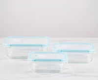 Snap & Lock Rectangular Containers, Set of 3