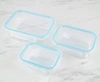 Snap & Lock Rectangular Containers, Set of 3
