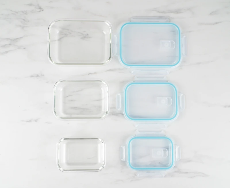 Snap & Lock Rectangular Containers, Set of 3