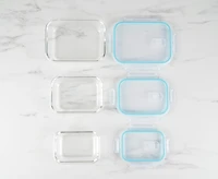 Snap & Lock Rectangular Containers, Set of 3