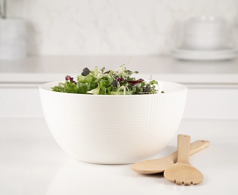 Damian Salad Bowl with Bamboo Utensils