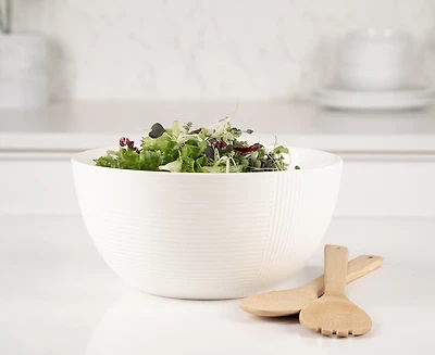 Damian Salad Bowl with Bamboo Utensils